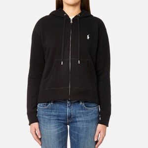 Polo Ralph Lauren Women's Sz XS Hooded Pull Zip Hoody - Black